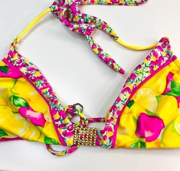 B. Swim Lemon Print Two Piece Bikini Size‎ Large - Image 3