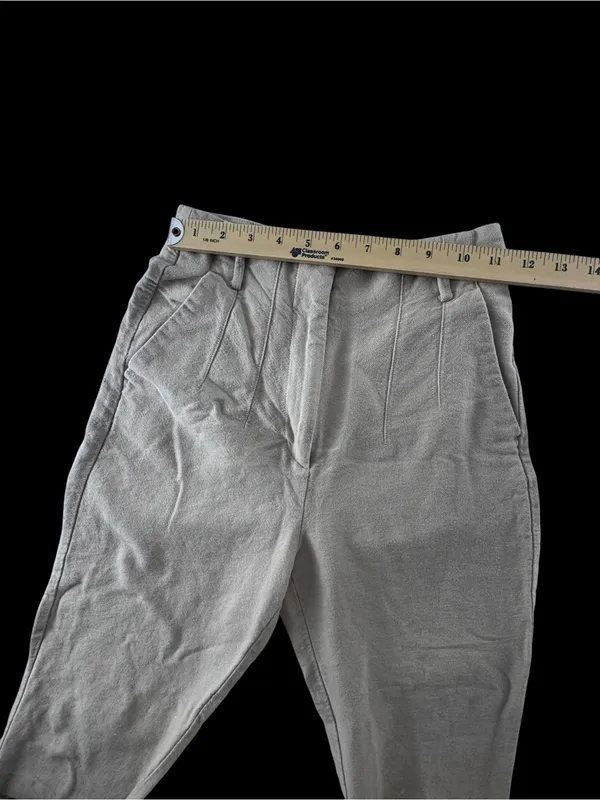 Zara Light Tan  Cropped Tapered Pants - Image 5