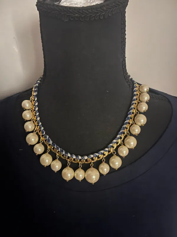 Kate Spade Pearl & Gingham Necklace  - Image 5
