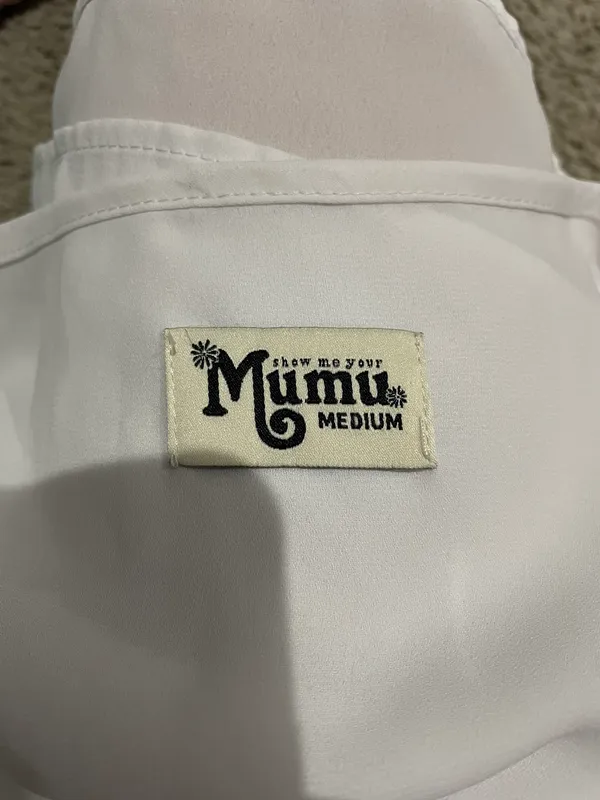 Show Me Your Mumu White Chiffon Sheer Mini Dress - Image 4