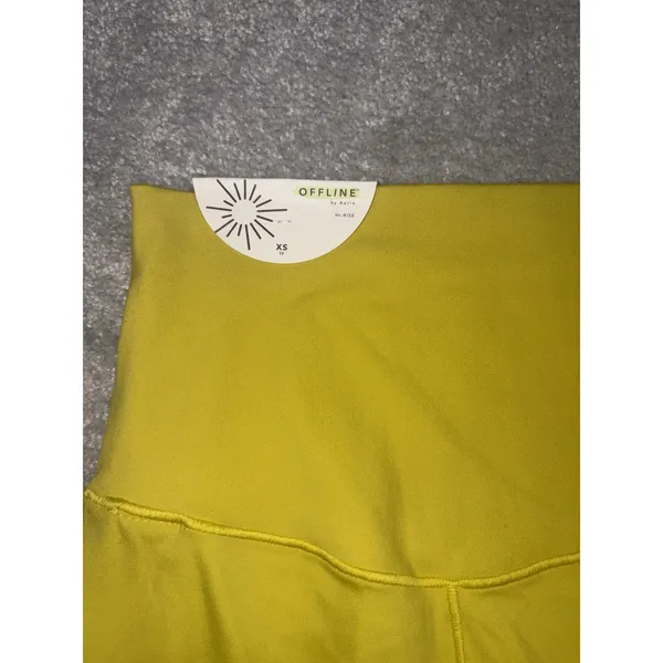offline by aerie hi rise shorts bike Chartreuse NWT Xs - Image 3