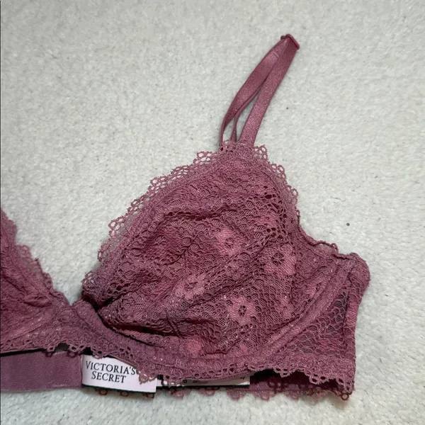 Victoria's Secret Lace Underwire Bralette - Dusty Rose - Image 2
