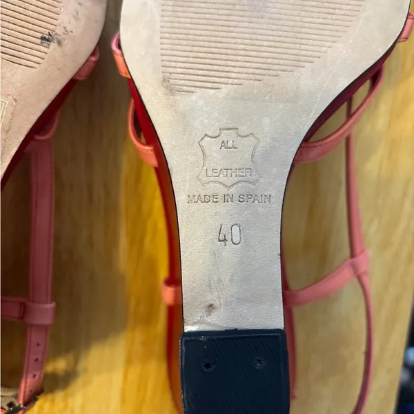 L.K. Bennett red heel red bow with sling back strap 9.5 Pink - Image 7