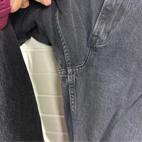 Abercrombie & Fitch Washed Black The 90s Relaxed Jean High Rise Size 14/32 - Image 8