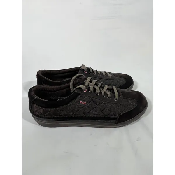 Keds Quilted‎ Low Top Lace Up Sneakers Women 8.5 Brown/Pink Suede Trim Everyday - Image 3