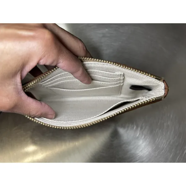 Dooney & Bourke Pebble Grain Large Wristlet Caramel Brown Leather Clutch Wallet - Image 7