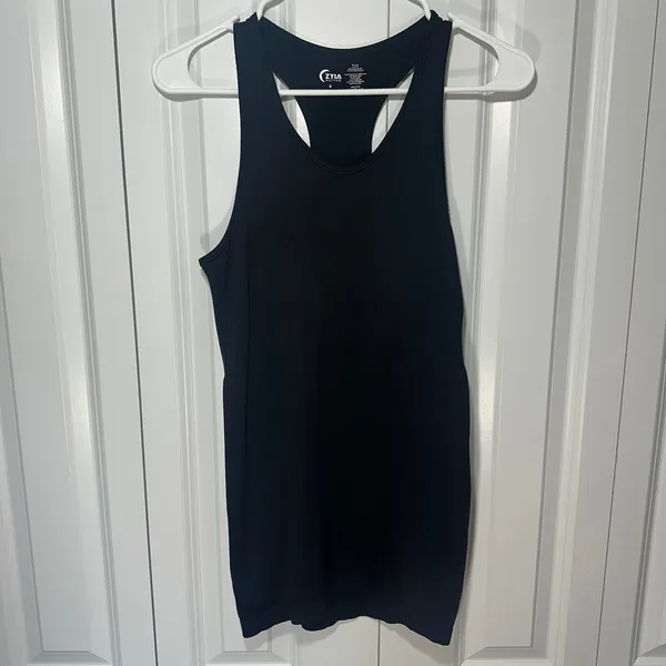 Zyia Active Tank Top Womens Small Black‎ Copper Charged Seamless Racerback Gym - Image 2