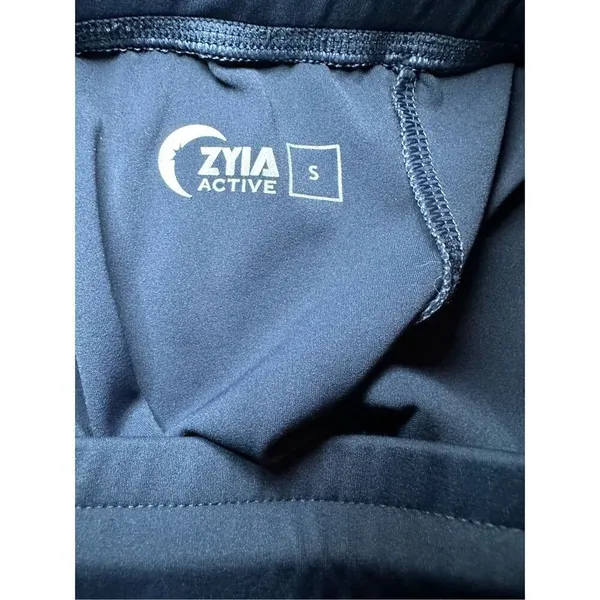 Zyia Active Ankle‎ Zip Jogger Pants Pull On Drawstring Navy Athleisure Women's S - Image 3