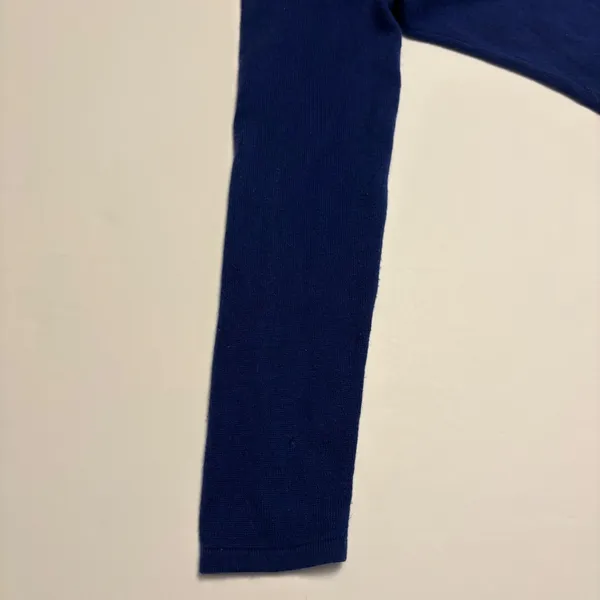 Lauren Ralph Lauren Sweater Women Large Blue Silk Cashmere Shawl Neck V-Neck - Image 8
