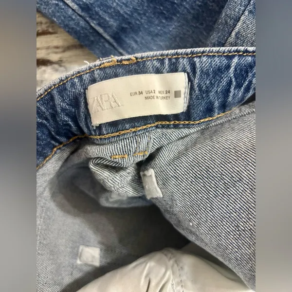 Bootcut ZARA Blue Mid Waist Flare Leg Jeans Women’s light wash Stretch NWT Sz 2 - Image 12
