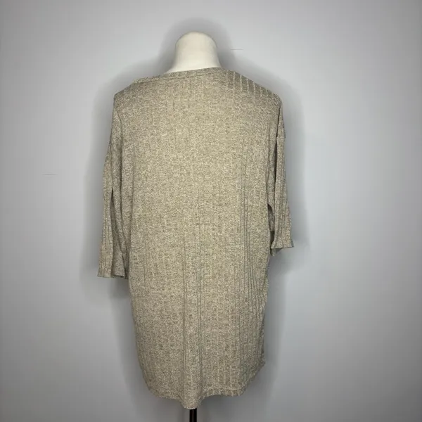 Ekouaer - Khaki Knit Pajamas Top - Image 6