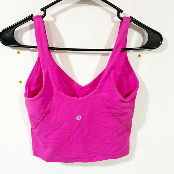 lululemon Align Tank Top Light Support A/B Cup Pink V Neck Athletic Size 4 - Image 3