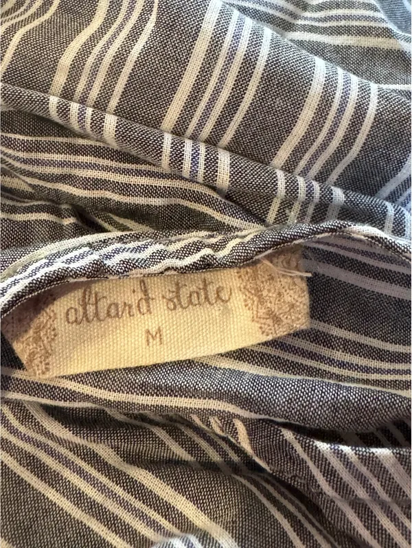 Altar'd State Black and White Striped Dress, Size Medium, Fit-and-Flare A-Line - Image 6