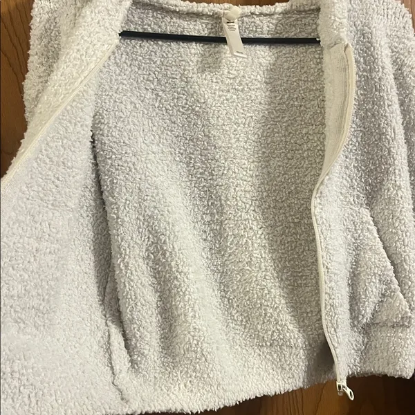 Skims Cozy Teddy Knit Bone‎ Zip-Up Hoodie XXS/XS - Image 10