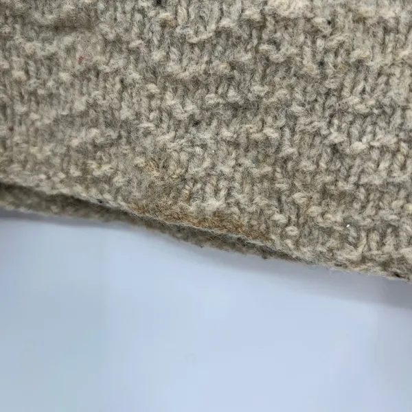 Vintage Carraig Donn Aran handknit Ireland Irish Wool cream Sweater size medium - Image 4