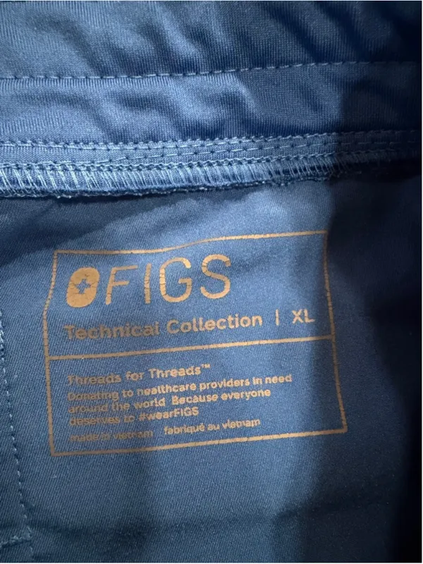 FIGS Technical Collection Scrub Pants XL Royal Blue Jogger Drawstring Cargo Wome - Image 7