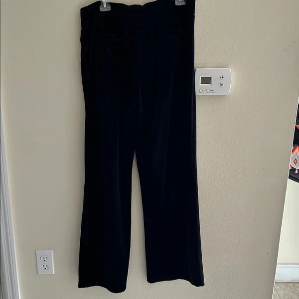 Ralph Lauren active black velour, cotton wide leg pull on track pants XL NWT​ - Image 4