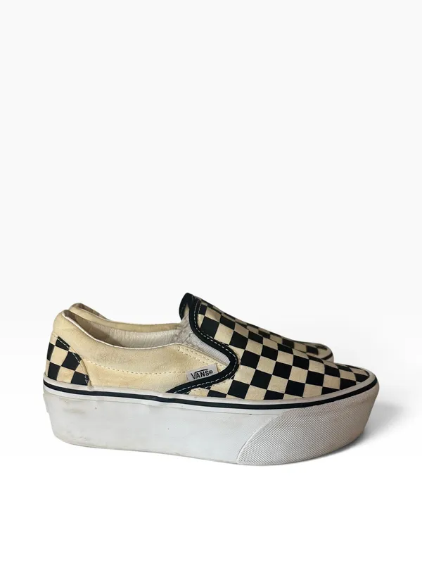 Checkered Vans Slip-On Platform - Image 4
