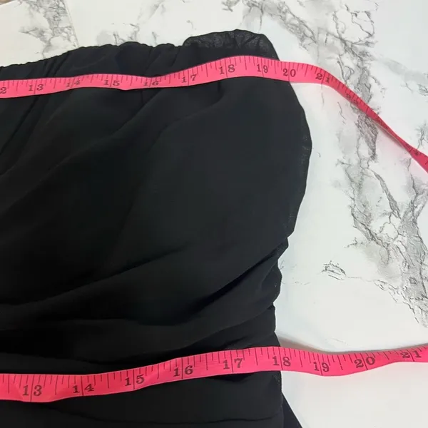 City chic‎ serene chiffon black strapless maxi dress Sz 16 - Image 4