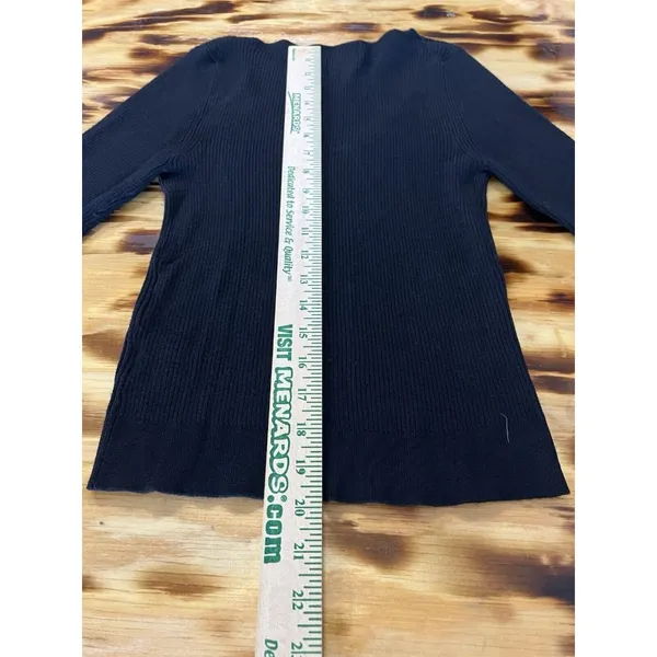 Olive + Oak Women's‎ Black Long Sleeve Pullover Knit Sweater Size Medium Classic - Image 7