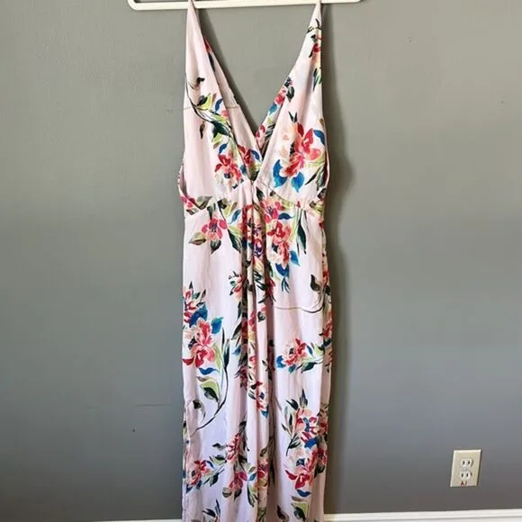 Lush Womens Sleevless V Neck Open‎ V Back Floral Print Maxi Dress - Image 5