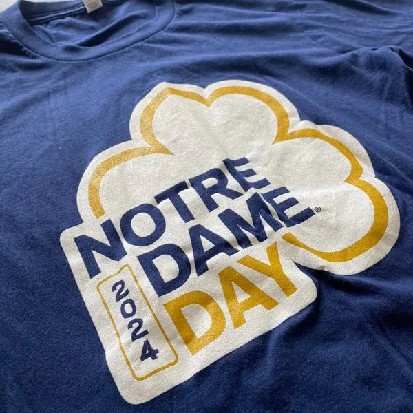 Notre dame shamrock shirt Blue - Image 7