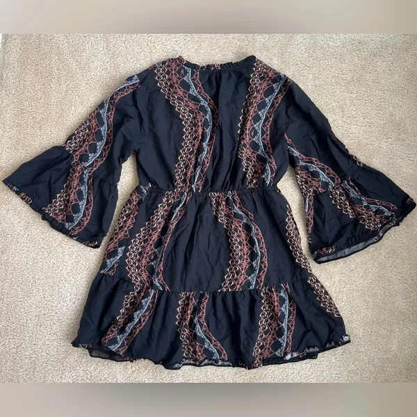 All Saints Adella Leticia Volume Sleeve Mini Dress in Women’s Size 4 - Image 5