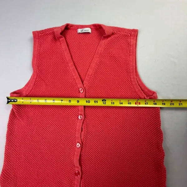 The Tog Shop Red Button Front Knit Sweater Vest - Image 6
