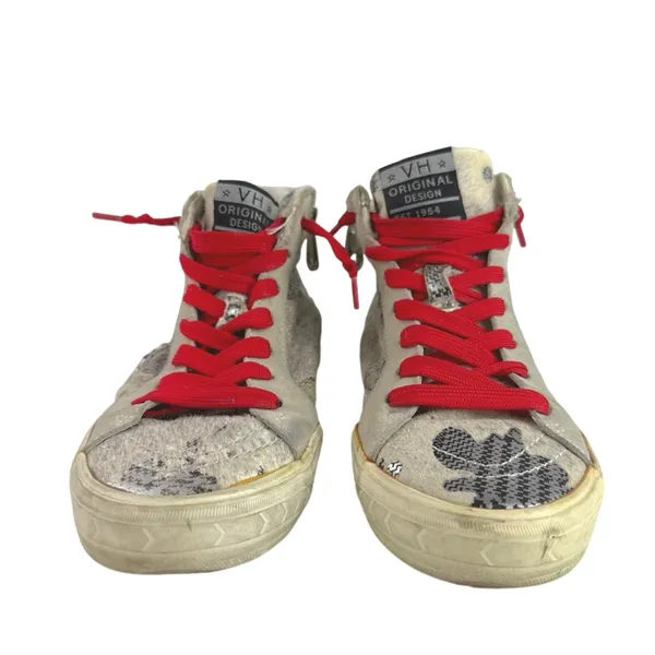 Vintage Havana Women's White Red High Top Trainers Athletic Sneakers Shoes Sz 6 - Image 2