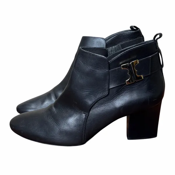 Tory Burch Gemini Link Black Boots Size 10 Pre-Owned - Image 3