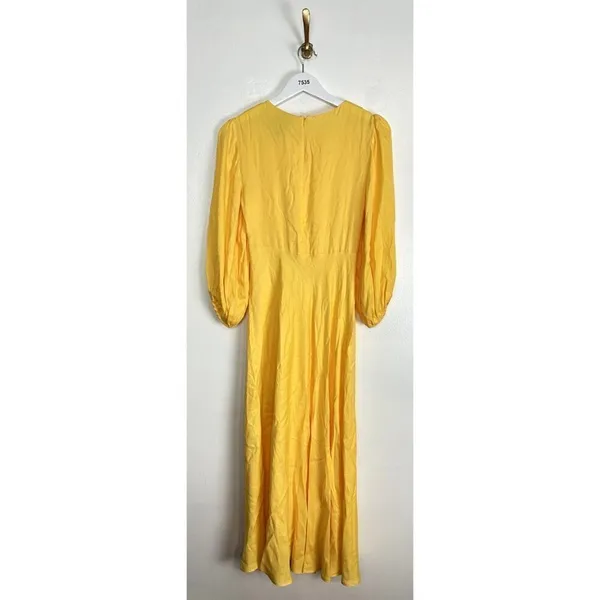 FARM RIO Cutout Piped Ring Midi Dress in Yellow Size Small - Image 8