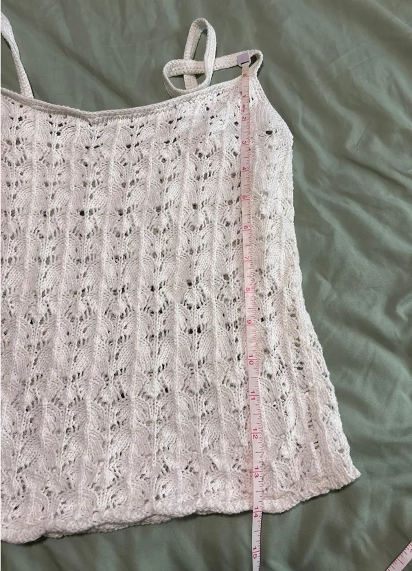Aritzia Wilfred Gemma White Crochet Tank - Image 10