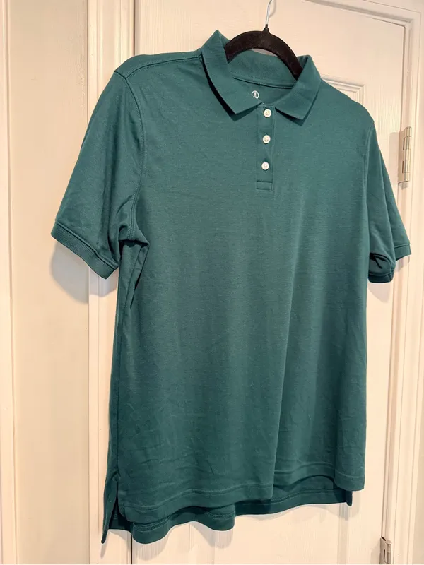 NWOT Lands End Size S Forrest Green Short Sleeve Collared Polo Shirt - Image 3