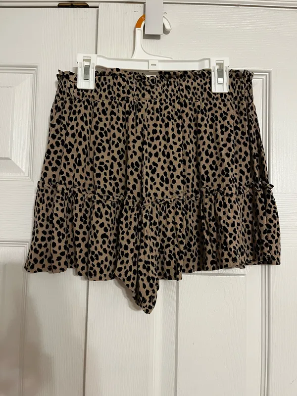 Vanilla Star Jeans Leopard Print Skort - Image 5