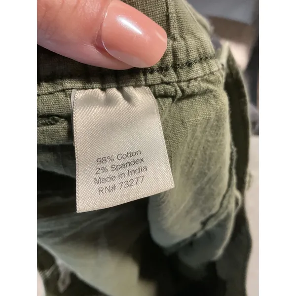 Sonoma Cargo Shorts Olive Green Utility Stretch Cotton Womens Size 10 - Image 5
