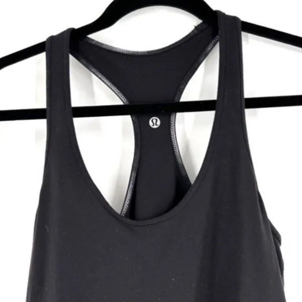Lululemon Cool Racerback Tank Womens 4 Black Reversible Yoga Activewear Tank Top - Image 5