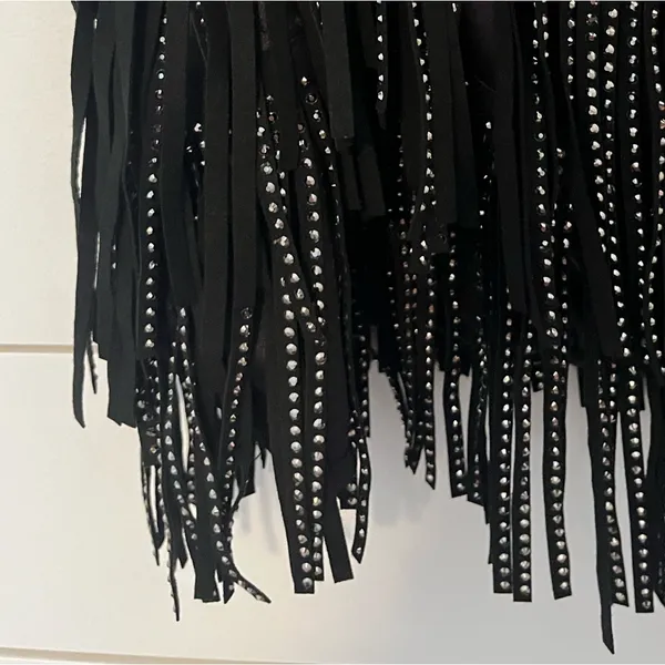Vestique Black Fringe Top - Image 3