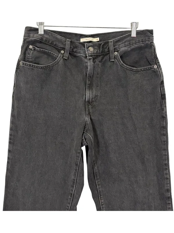 Levi's '94 Baggy Straight Leg Jeans Washed Out Black Size 32 - Image 3