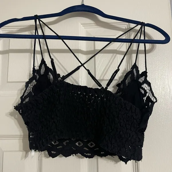 Free People Black Lace Bralette - Image 2
