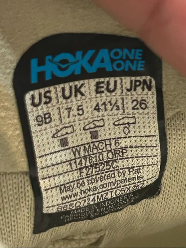 HOKA Mach oyster athletic training running lace up shoes sneakers women’s 9 new - Image 3