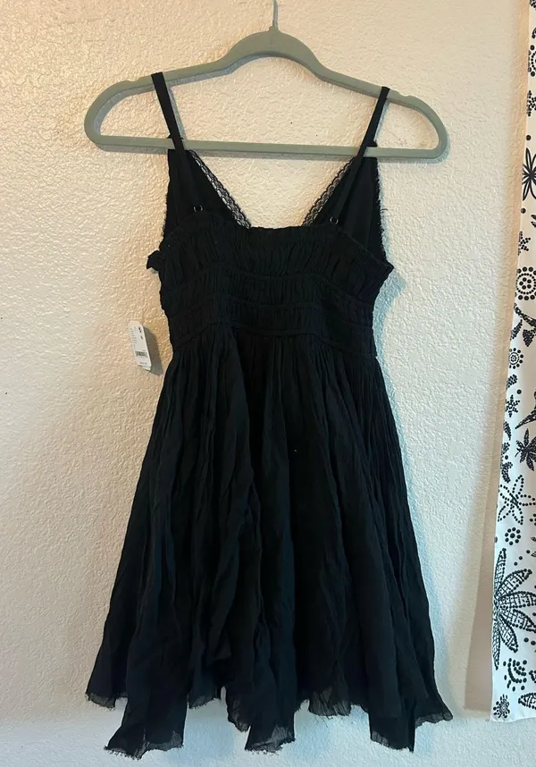 Free People Black Mini Dress - Image 2