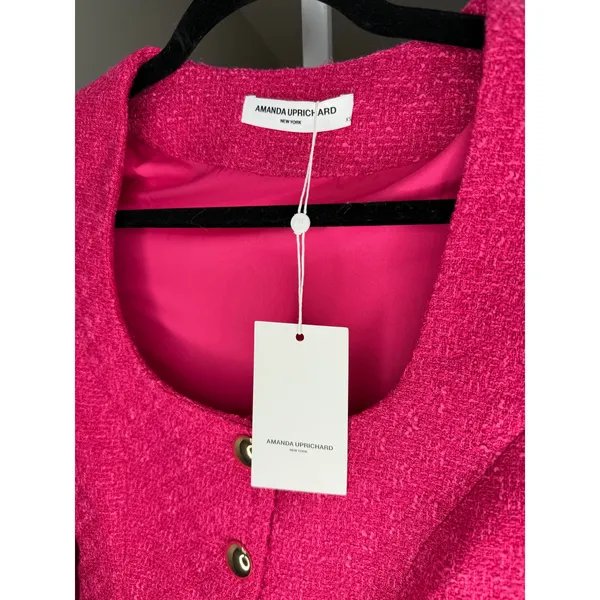 NEW NWT Amanda Uprichard KYA Romper ViVA Tweed Women's XS Pink - Image 5