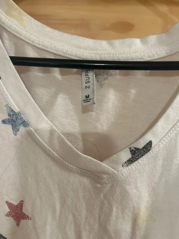 White and Colorful Stars T Shirt - Image 2