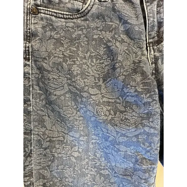 Kut from the Kloth Womens Diana Skinny Jeans Size 2 Blue‎ Floral Stretch Denim - Image 3