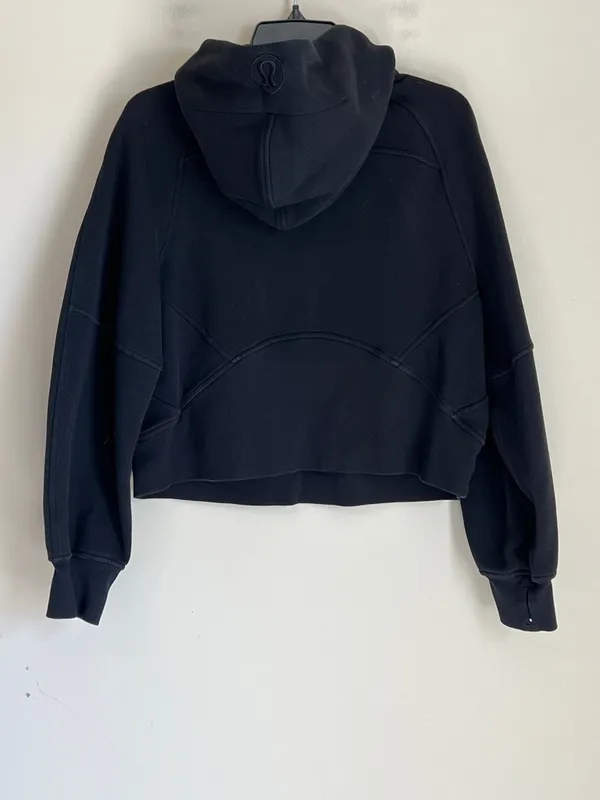 Lululemon Cropped Scuba Hoodie Black‎ Womens XS/S - Image 3