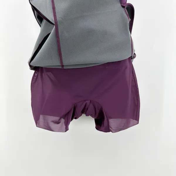 Popilush NWT Built In Shapewear Faux Leather Midi Dress S Plum Purple Bodycon - Image 7