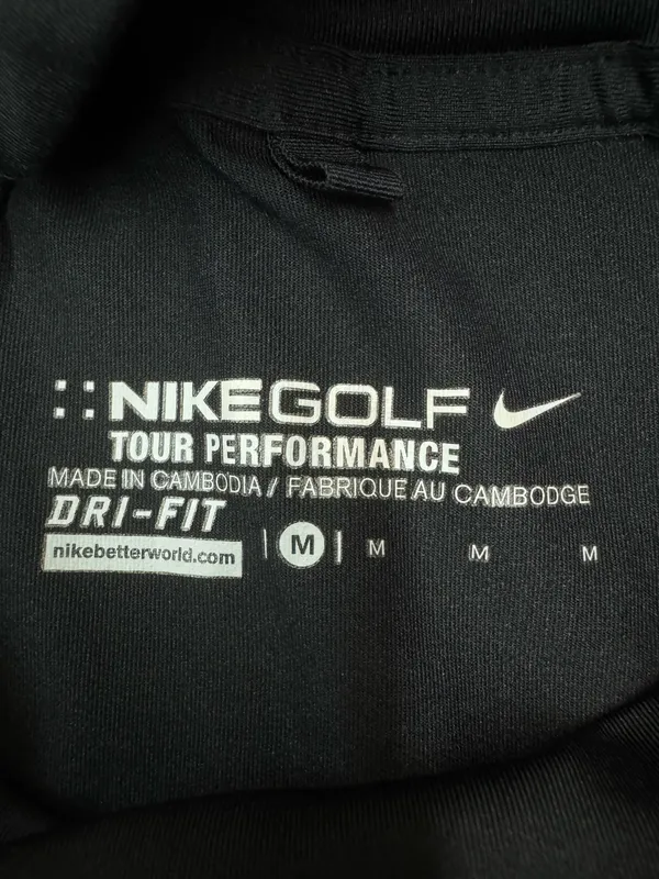 Nike Golf Mens Dri-Fit Black Long Sleeve Athletic Tee Size Medium - Image 3