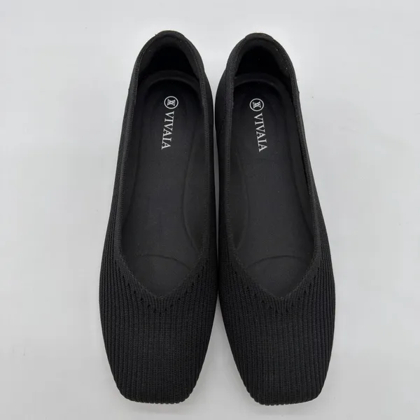 Vivaia Margot Old Money Versatile Arch Support Square Comfort Flats Black 6 - Image 4
