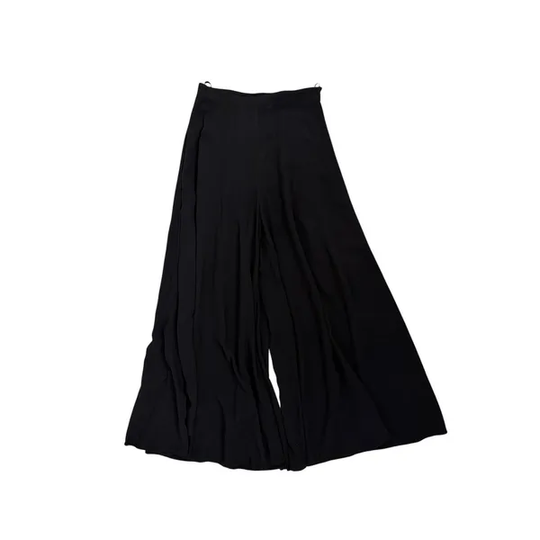 Aakaa Wide Leg High Rise Loose Fit Flowing Flare Leg Palazzo Pants Size Small - Image 3