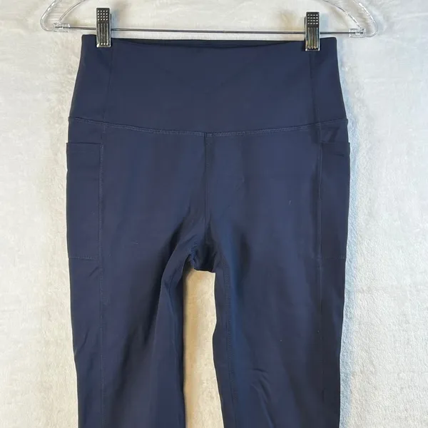 Skechers Los Angeles Womens‎ Navy Blue High Waisted Pocket Leggings Size S - Image 2
